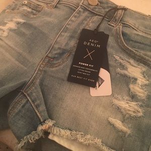 AEROPOSTALE jeans shorts washed hi-rise shortie